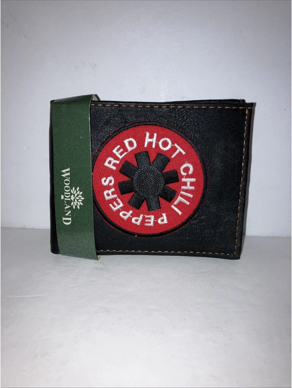 Custom RED HOT CHILI PEPPERS Leather Bi Fold Woodland Dark Brown Wallet NEW